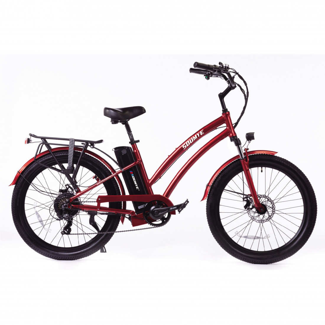 Soumye V W Ah Beach Cruiser Electric Bicycle City E Bike