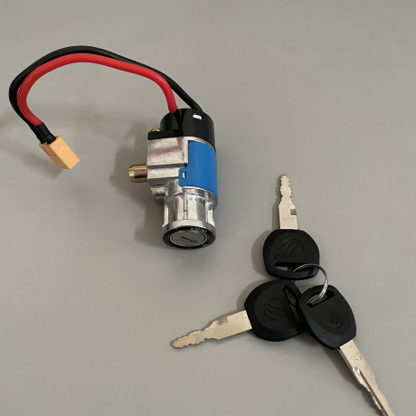 souyme Electric Bicycle Key Switch Battery Lock Silver Fish Type On Off Key Switch for EBike Casing Lock Three Keys Included