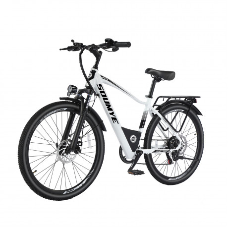SOUMYE M101 WHITE MOUNTAIN BIKE - STEP OVER