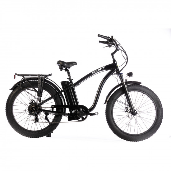 Soumye 48V750W16Ah 26"x4.0 Fat Tire Beach Cruiser Electric Bicycle  ( Model: S132 )