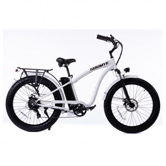 Soumye 48V750W16Ah 26"x4.0 Fat Tire Beach Cruiser Electric Bicycle  ( Model: S132 )