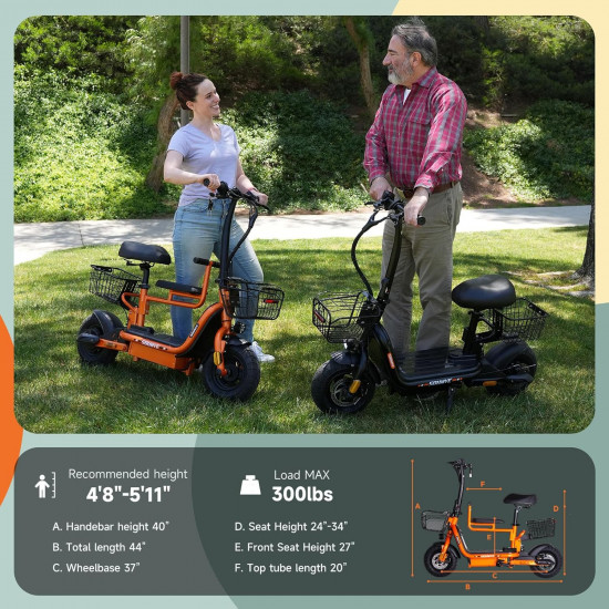 Soumye 48V 500W 13AH 10" Scooter (Model: S162) Soumye 48V 500W 13AH 10" Scooter (Model: S162)
