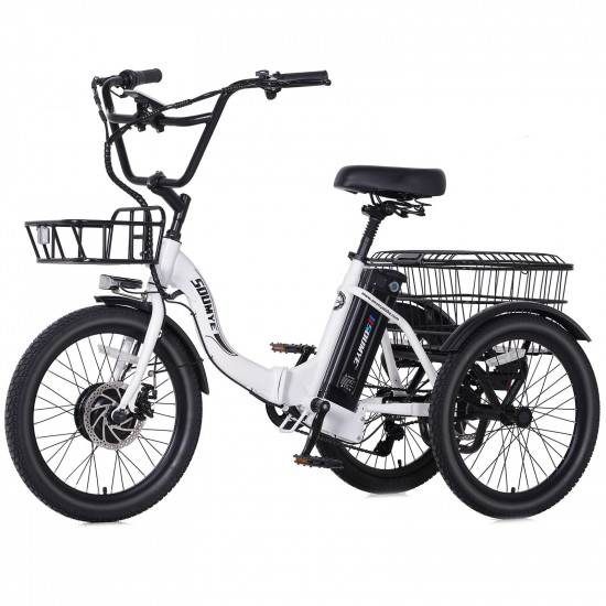 Soumye 36V 350W10.4AH 14"x1.75 Folding Electric Tricycle ( Model: S186 )