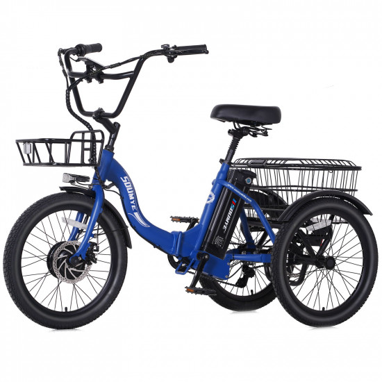 Soumye 36V 350W10.4AH 14"x1.75 Folding Electric Tricycle ( Model: S186 )