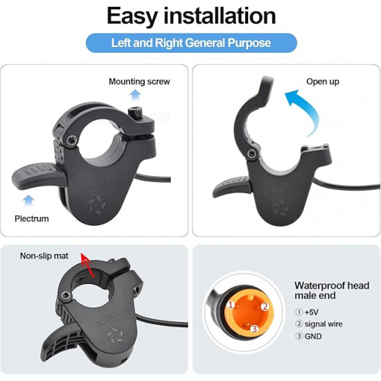 Universal Electric Bike Water Proof Thumb Throttle