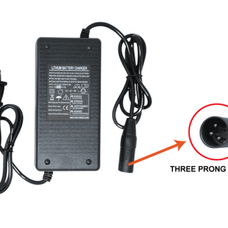 36V/2A Lithium Battery Three Pin Charger For Tricycle & Mountain Bike (Three Pin)