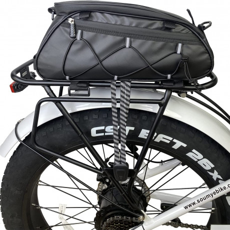 Rear Bike Rack Bag/Bike Panniers Waterproof Bicycle Ebike Saddle Bag Cycling Pannier Trunk Carrier with Reflector & Adjustable Cord
